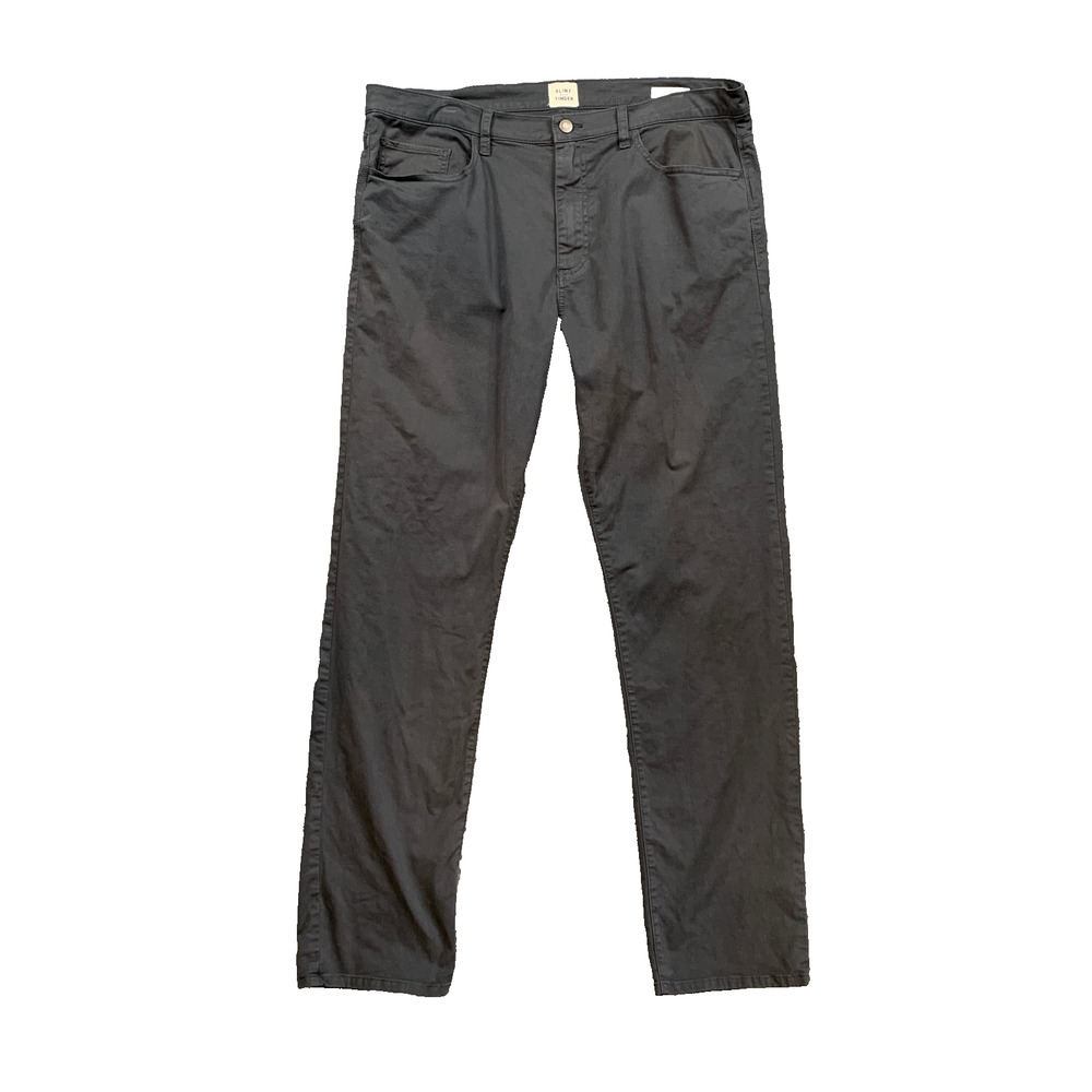 Flint and Tinder Pants Mens 38 Graphite 365 Straight Fit Stretch Cotton Chino